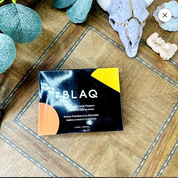 NIB BLAQ Treatment Pumpkin Fresh Peepers Stimulating Hyaluronic Acid Eye Mask - Picture 9 of 11